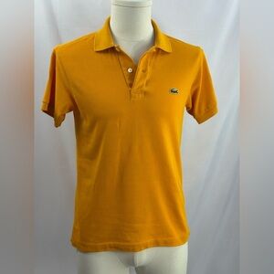 Lacoste Men's Polo Shirt Orange Size 2 (XS)